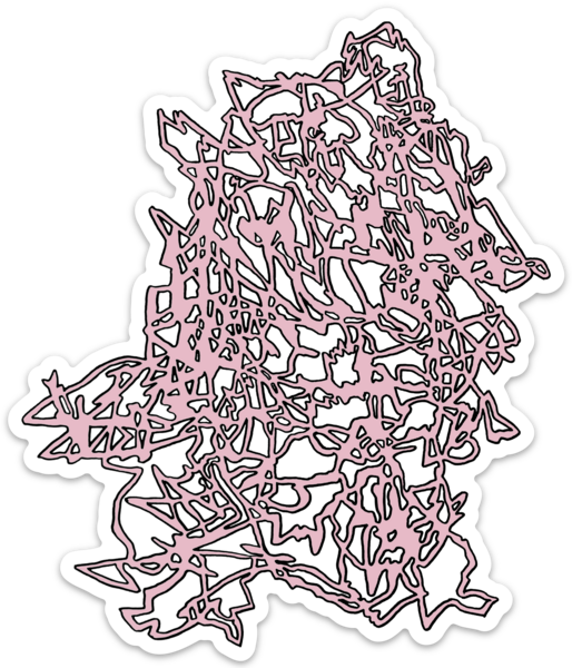 Die Cut Sticker - 2001 Jeep Cherokee - Renton to Kingston, Washington (5"x5")