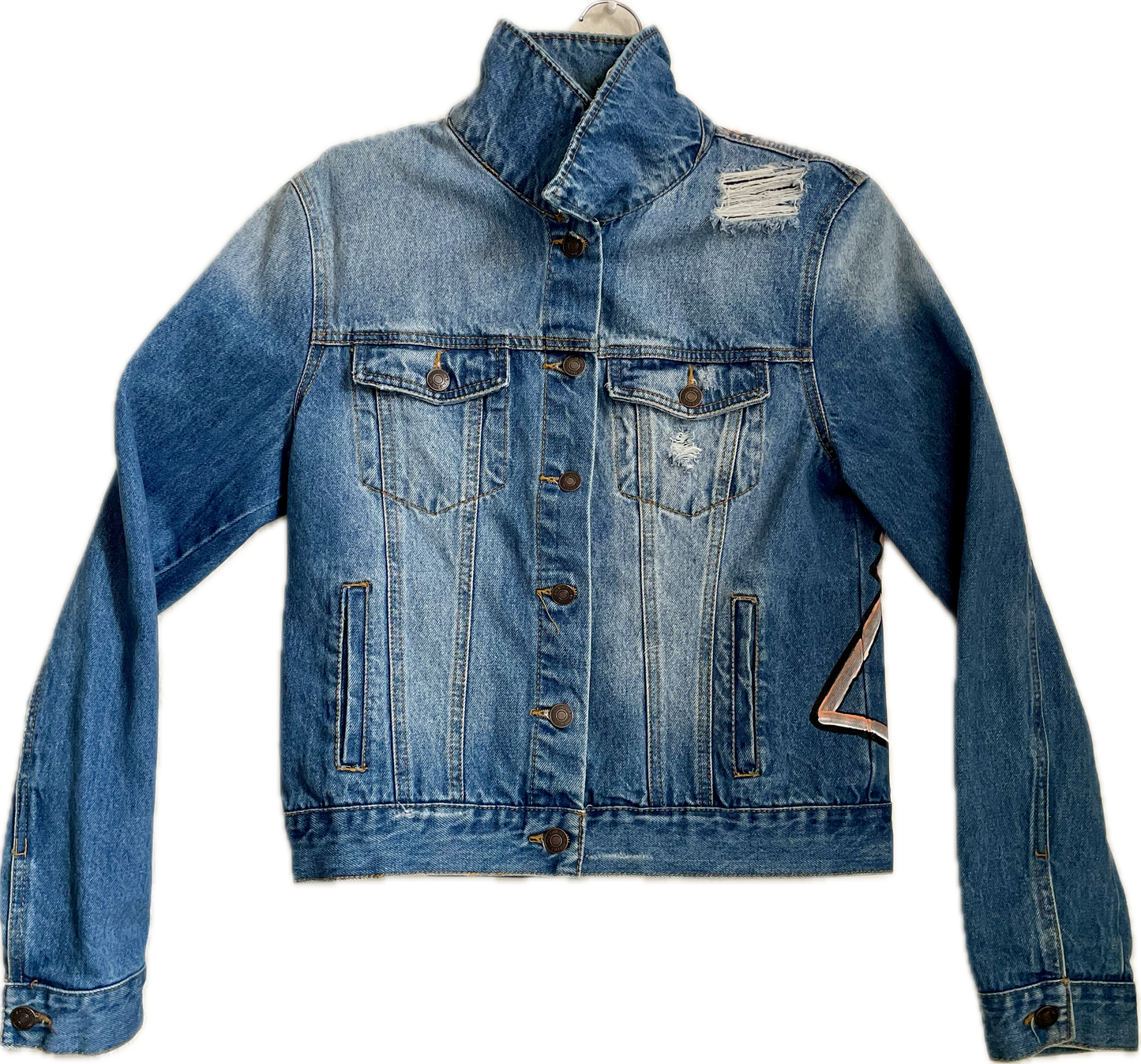 Hand-painted Kinetogram Jacket - Kitsap Transit Bus 390 - Bainbridge Island to Poulsbo, WA