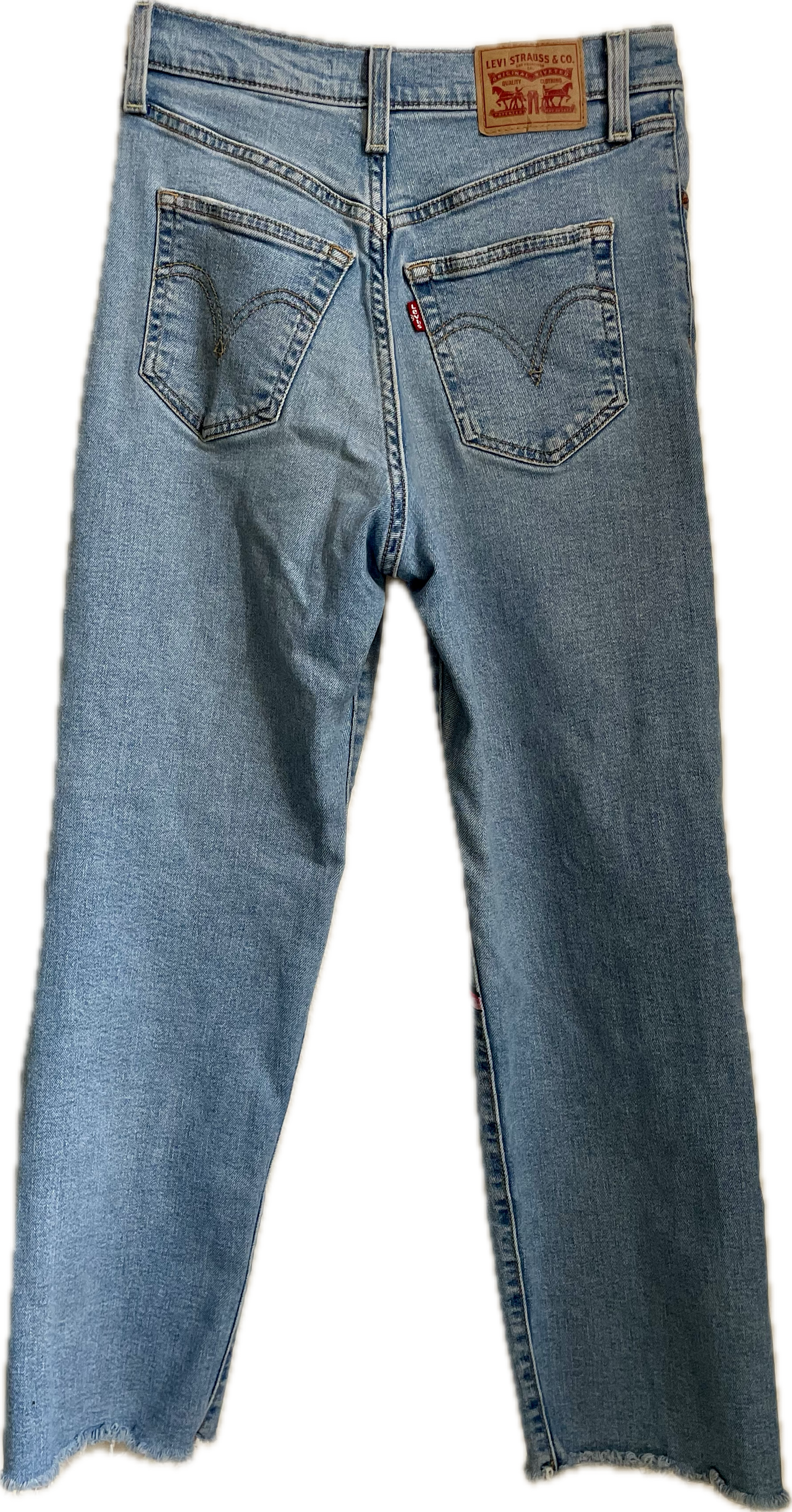 Hand-painted Kinetogram Jeans - Kitsap Transit Bus 390 - Bainbridge Island to Poulsbo, WA