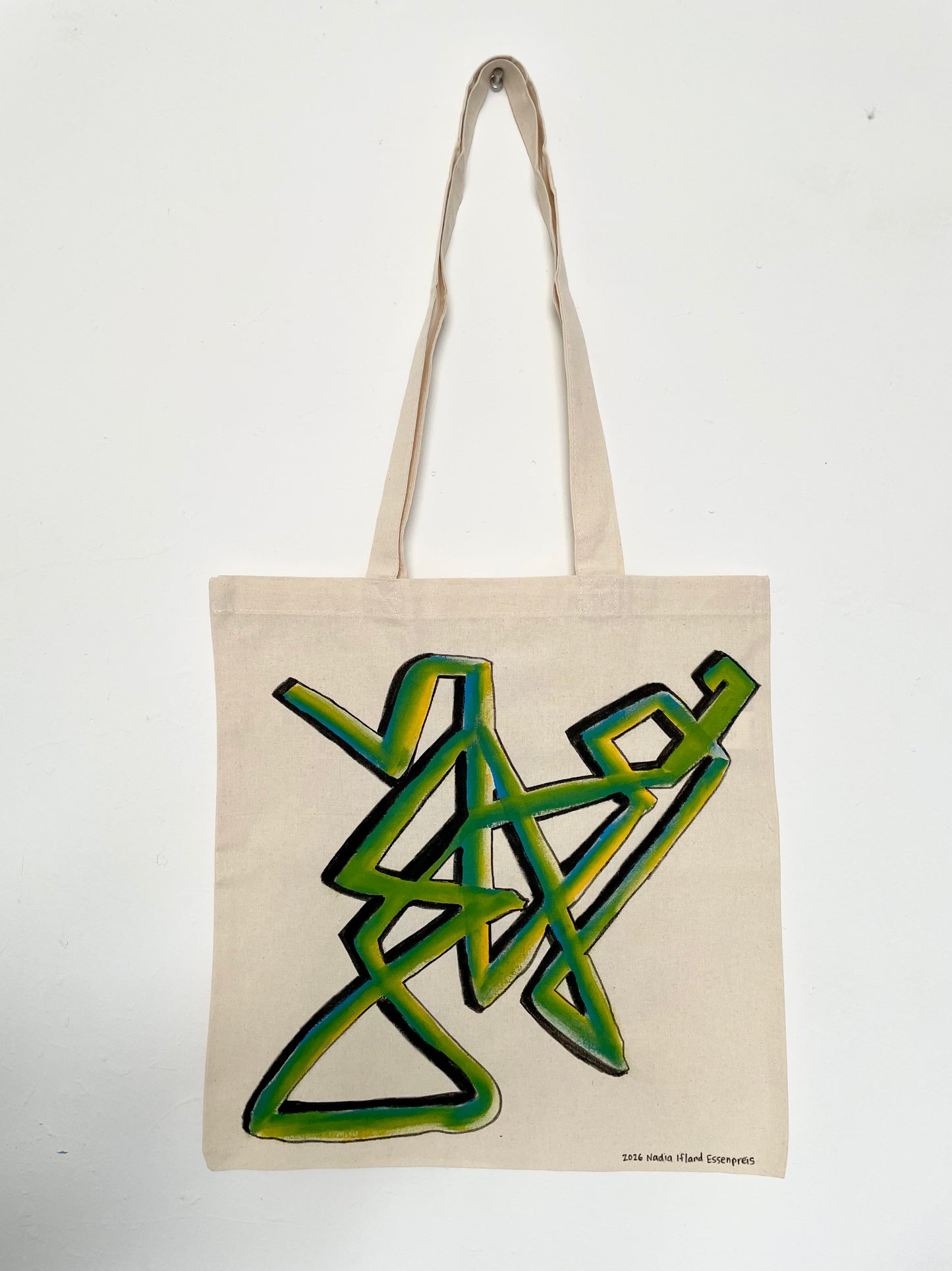 Original Hand Painted 15"x16" Tote