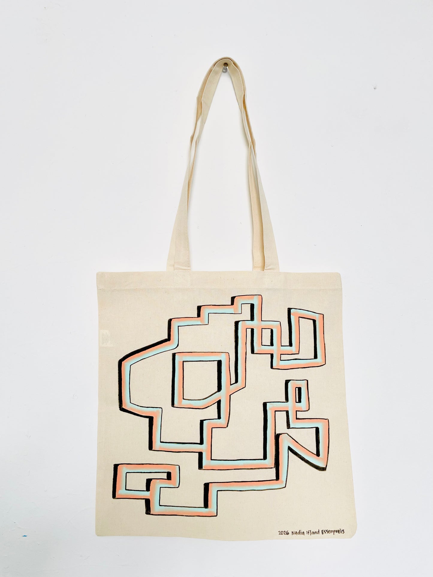 Original Hand Painted 15"x16" Tote