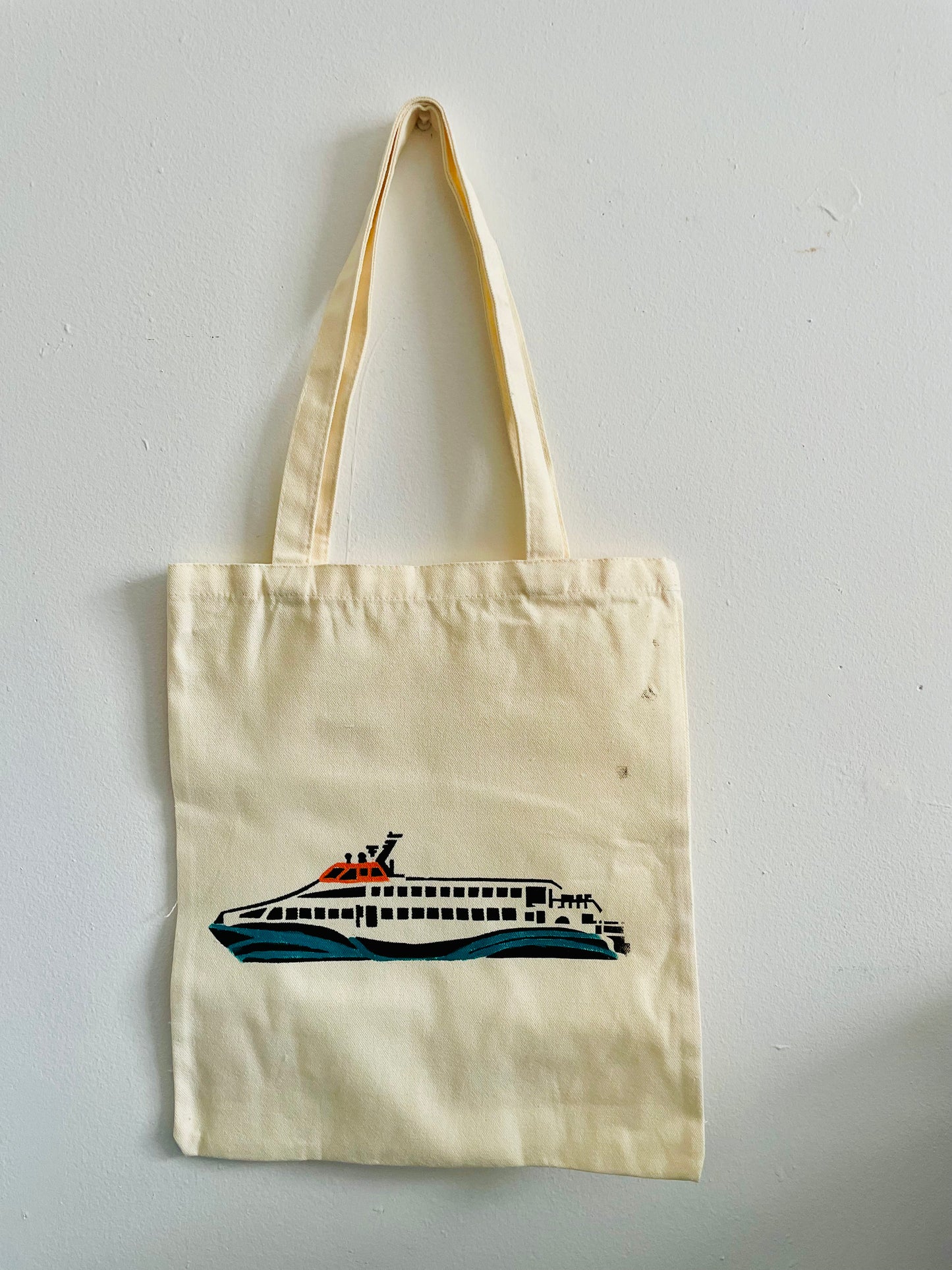 Hand Painted Solano Ferry Tote
