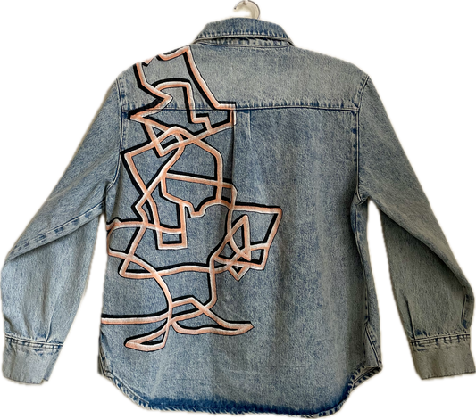 Hand-painted Kinetogram Jacket - Jeep Cherokee - Belltown to UW, WA